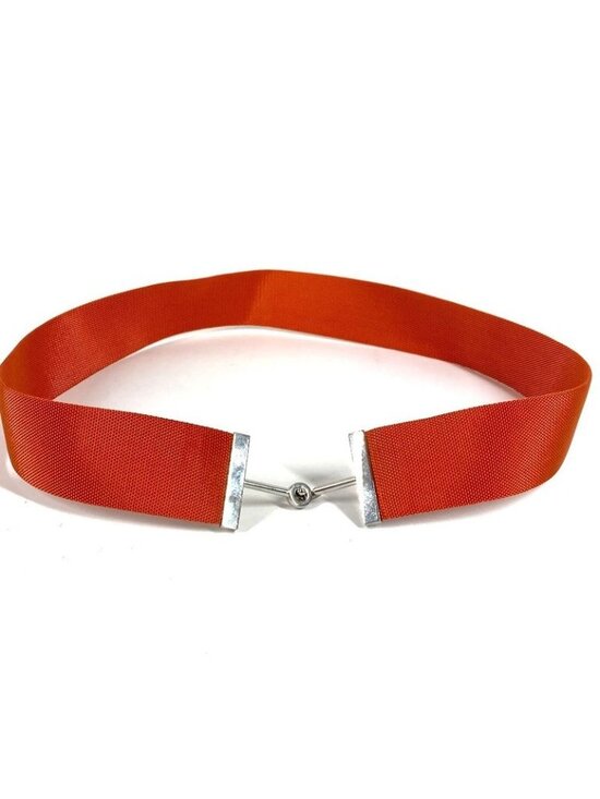 Hermes Belt Logo Canvas Orange main image 4